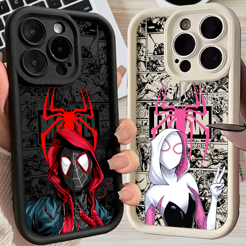 Phone Cases Iphone 15 Pro Max - Spiderman Miles Morales Gwen Marvel Comics
