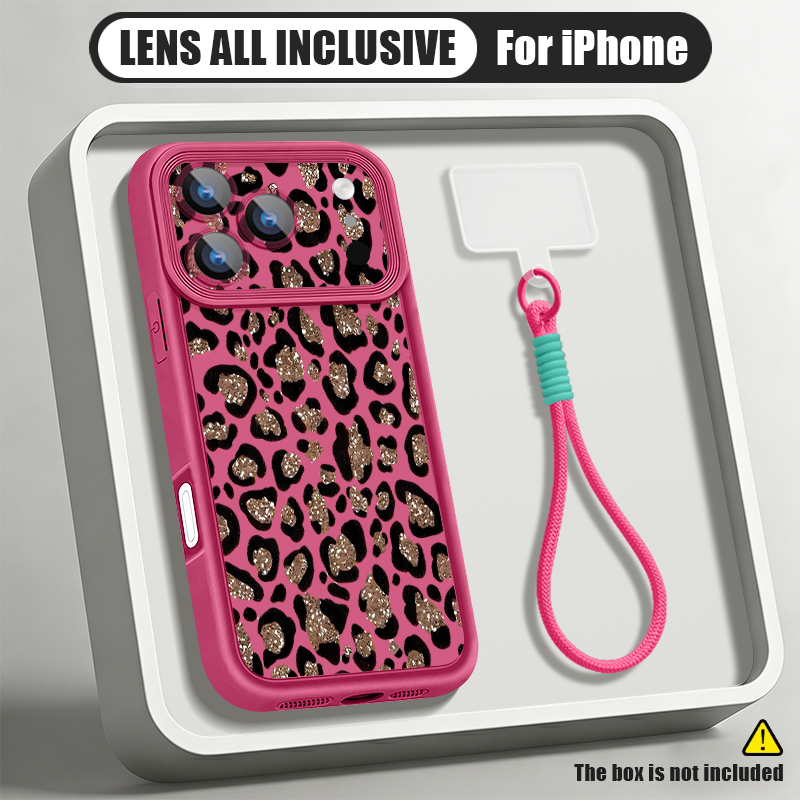 Phone Cases With Straps - Brown Leopard Printed Lanyard Phone Case