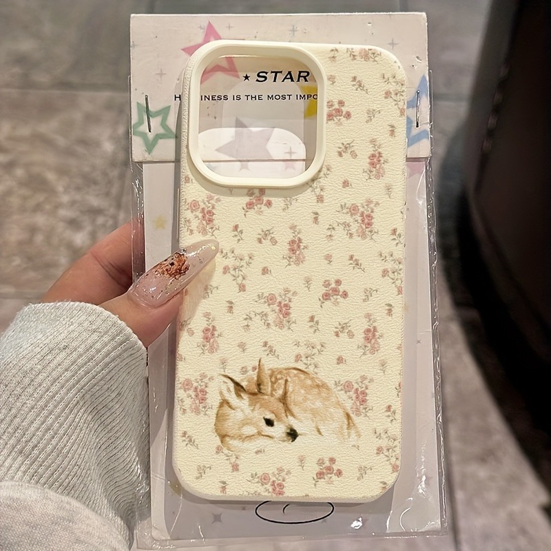Phone Cases Otterbox - Cute Deer Full Floral Pattern Design
