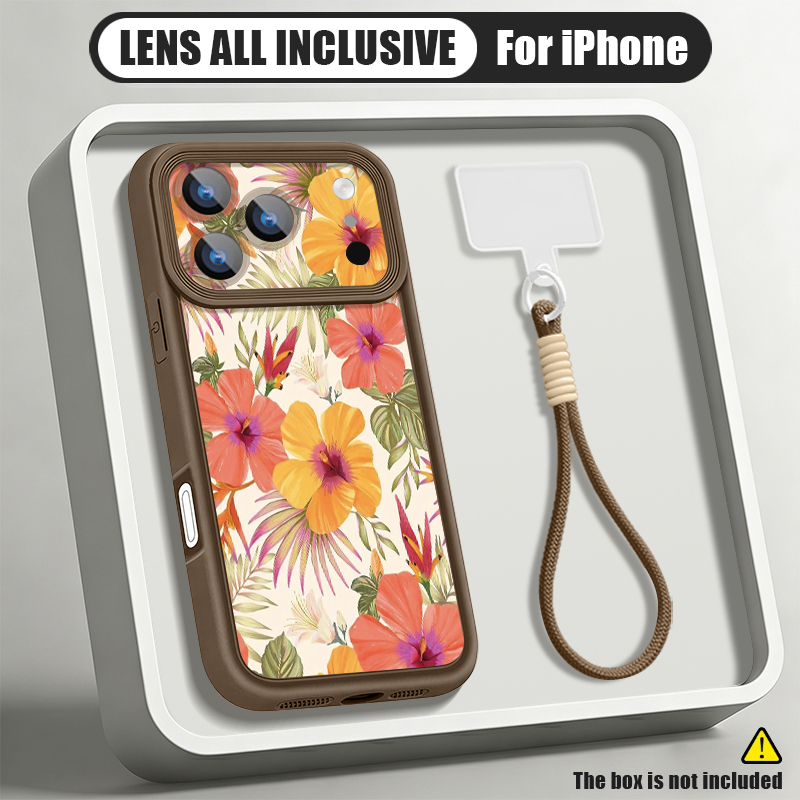 Phone Cases With Straps - Colored Flower printed Lanyard Phone Case