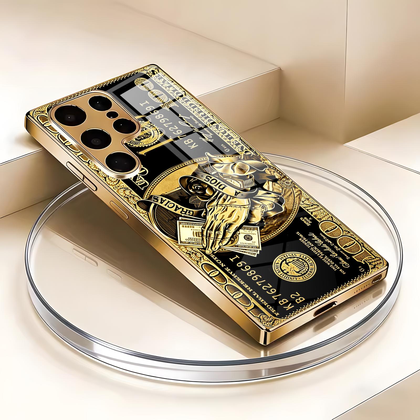 Phone Cases Luxury - Luxurious Metallic Texture Dollar Phone Case