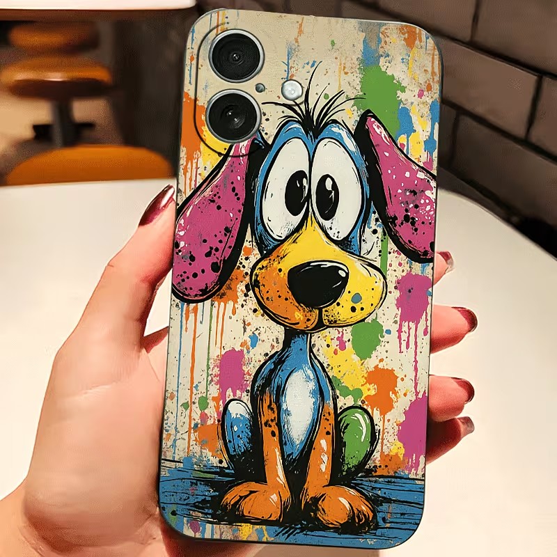 Phone Cases Otterbox - Graffiti Colored Puppy TPU Phone Case