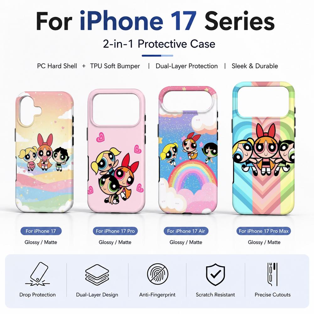 Phone Cases For Girls - Anime P-Powerpuff Girls Phone Case Film