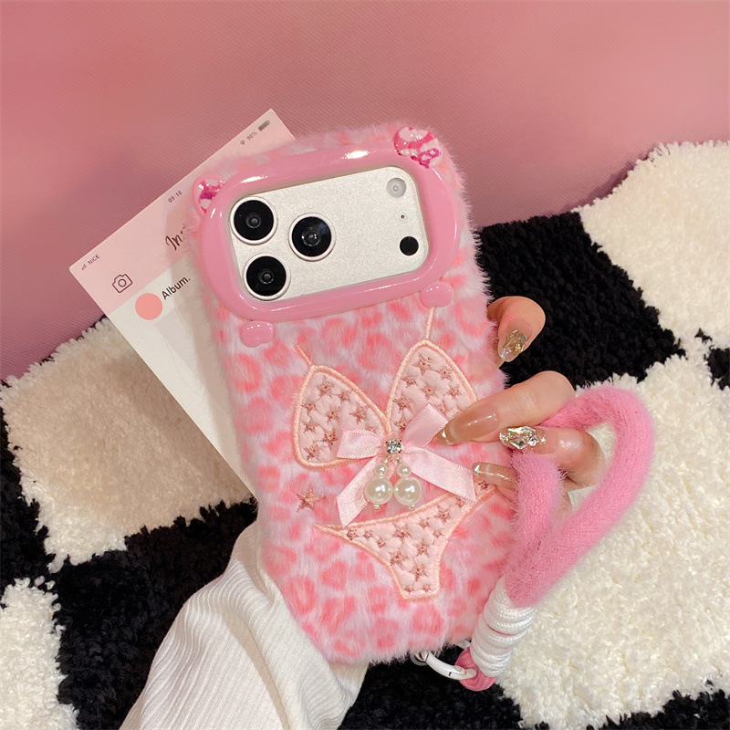 Phone Cases Luxury - Luxury Leopard Print Bikini Pattern Plush