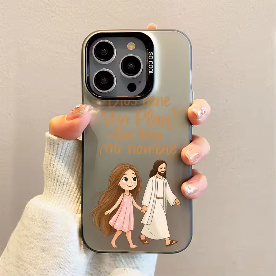 Phone Cases For Girls - Cute Girl Walking With God Matte