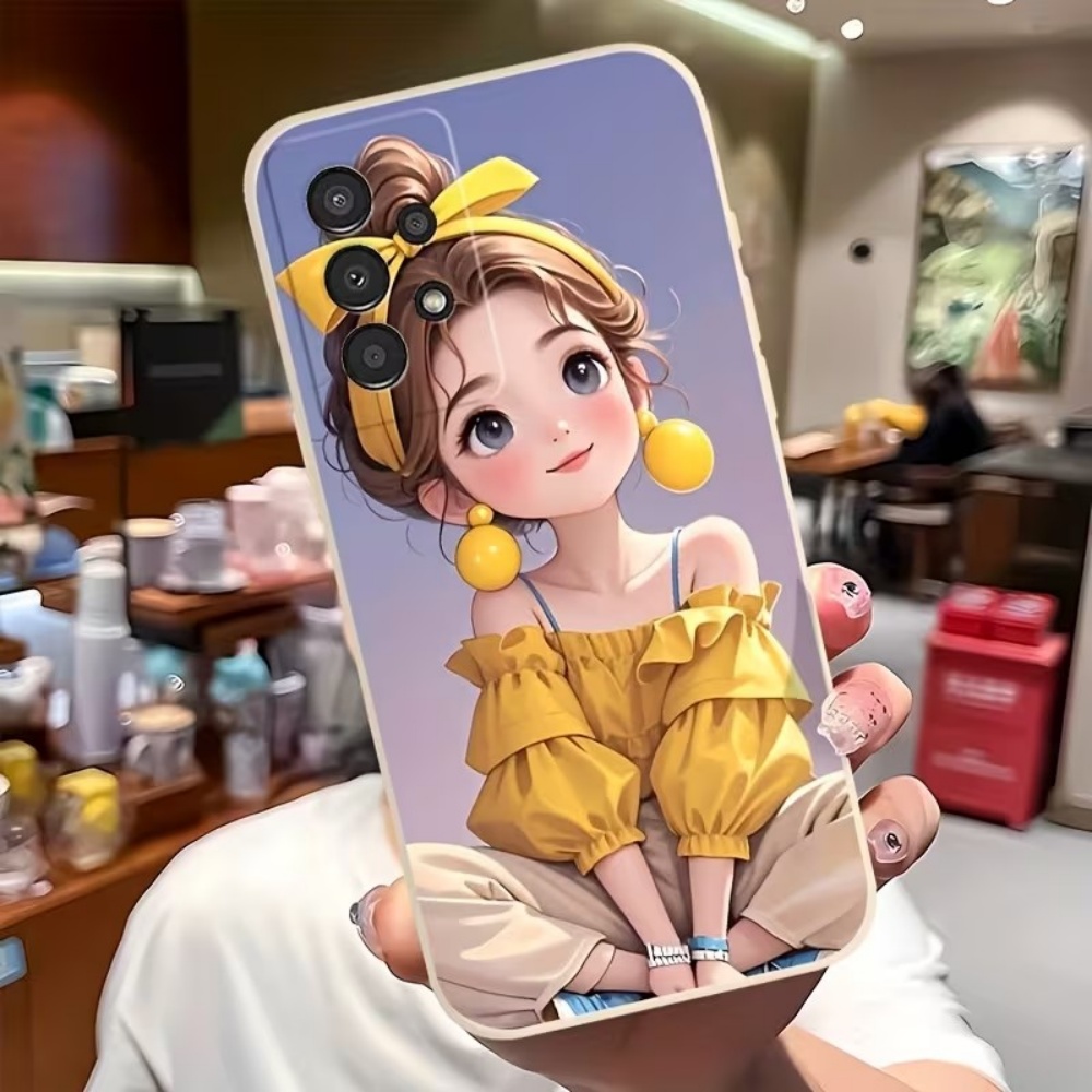 Phone Cases For Girls - Cute Cartoon Girl Pattern Design Phone
