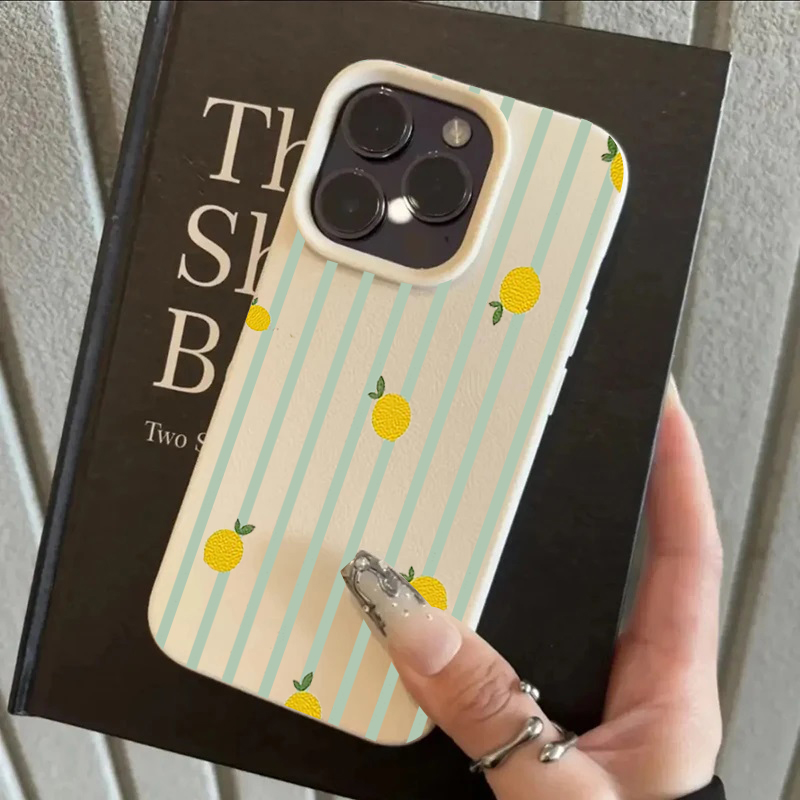 Phone Cases Luxury - Shockproof Cute Lemon Pattern Silicone Phone