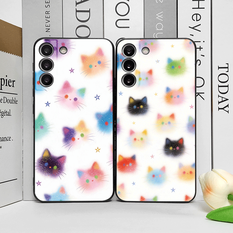 Huawei Mate 60 - Funny Graffiti Colorful Cat Head Printed