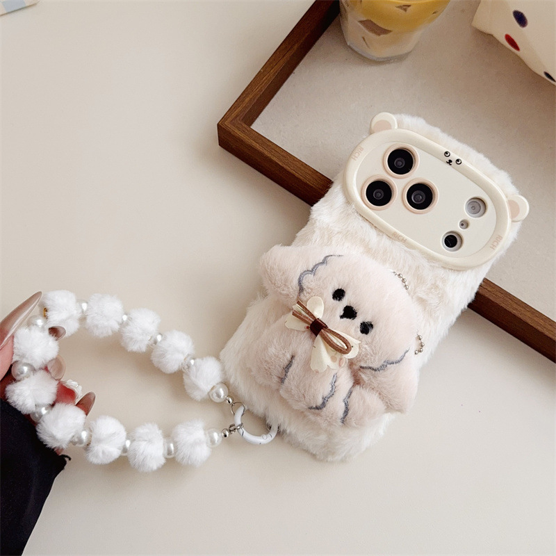 3D Cartoon Bowknot Puppy Warm  - Phone Cases Iphone 15 Pro Max 评论和价格