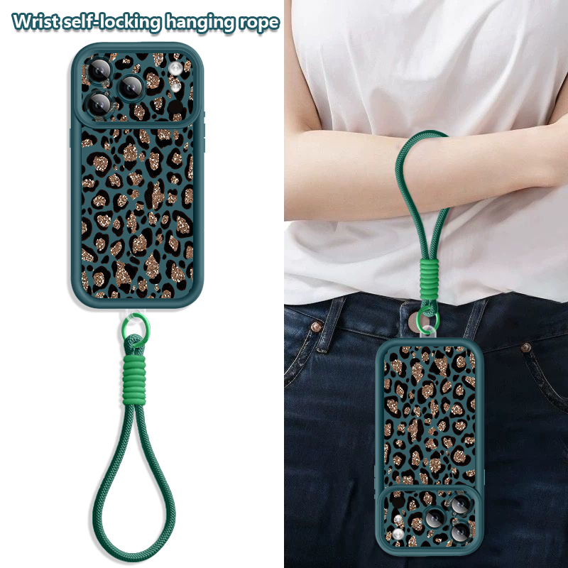 Brown Leopard Printed Lanyard  - Phone Cases With Straps 评论和价格