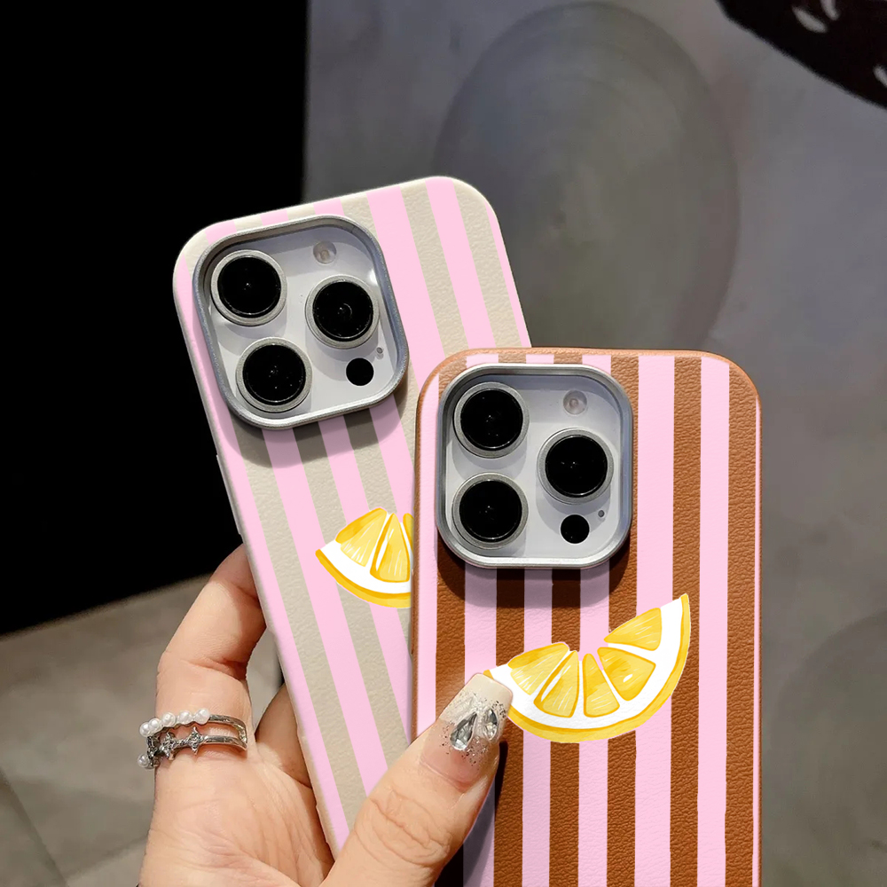 Lemon Pink Stripes Phone Case  - Phone Cases Pink 评论和价格