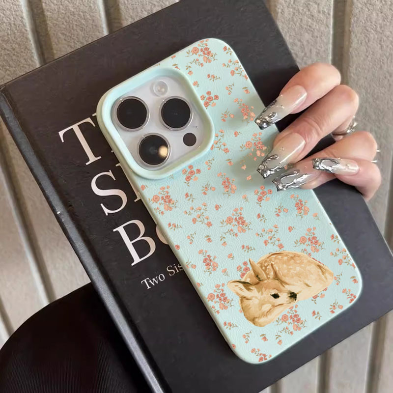 Cute Deer Full Floral Pattern  - Phone Cases Otterbox 评论和价格