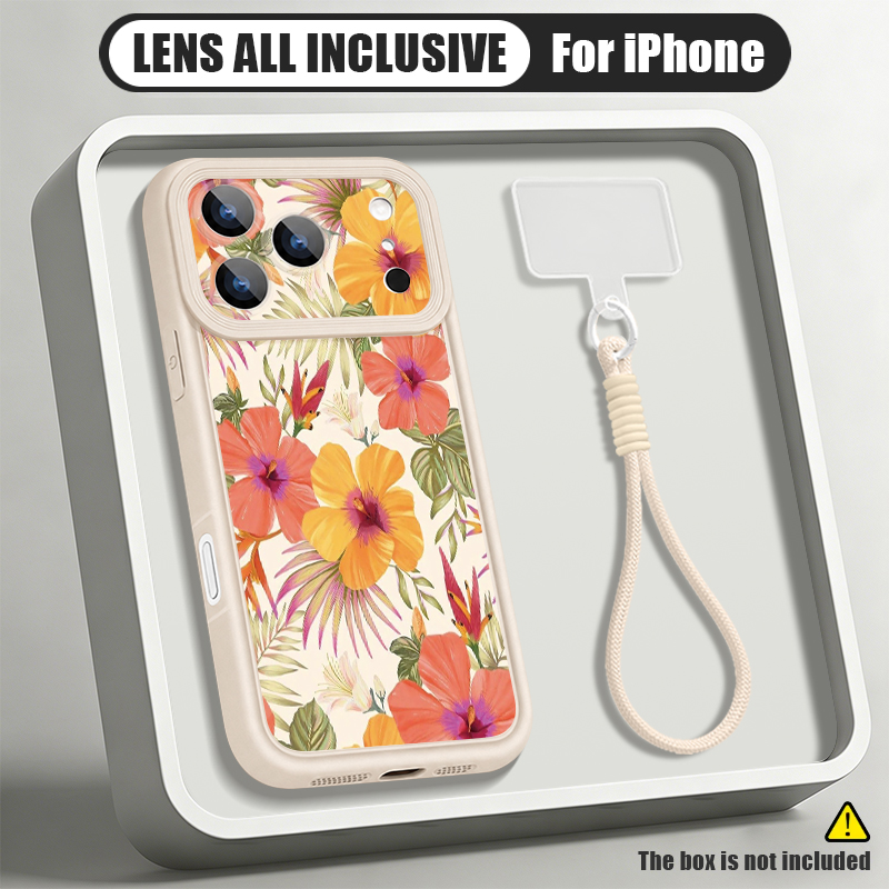 Colored Flower printed Lanyard - Phone Cases With Straps 评论和价格