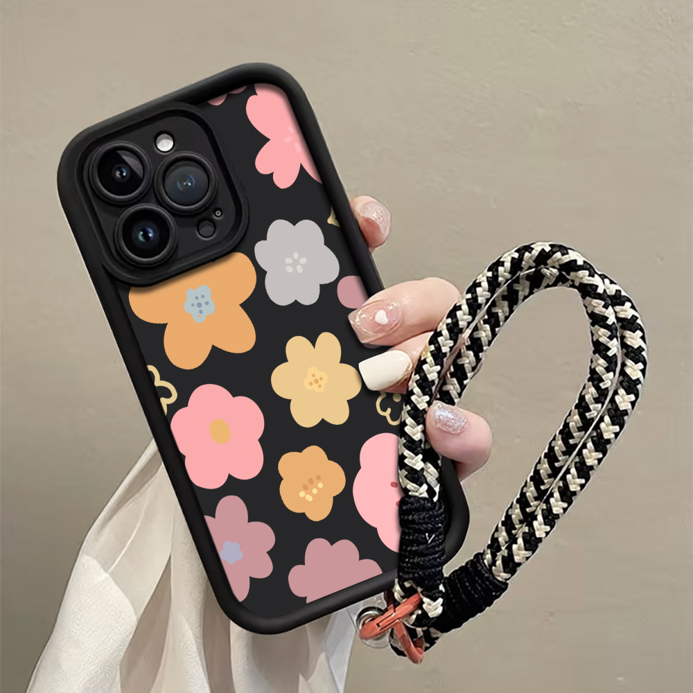 Macaron Flowers Strap Rope Pho - Phone Cases With Straps 评论和价格