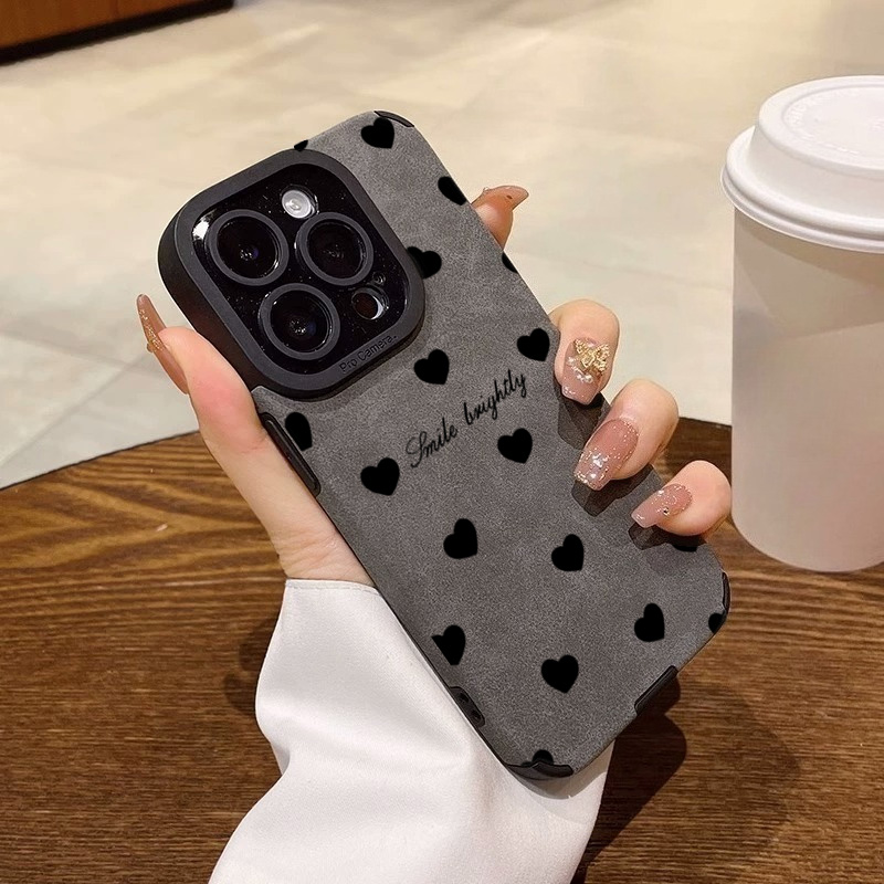 New Luxury Black Love Heart So - Phone Cases For Girls 评论和价格
