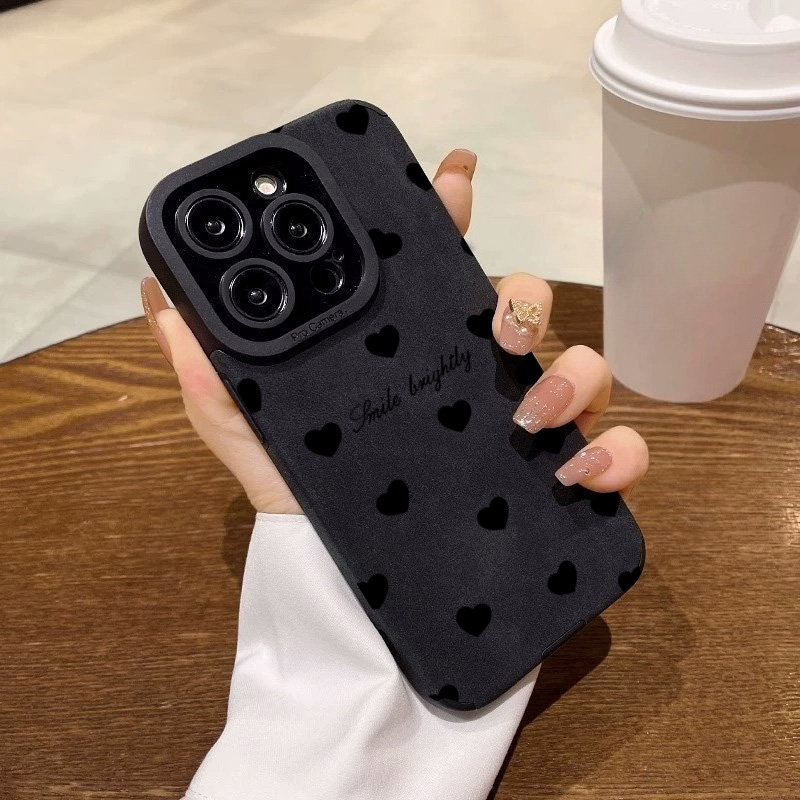 New Luxury Black Love Heart So - Phone Cases For Girls 评论和价格
