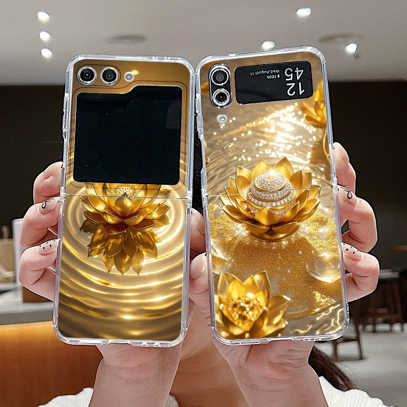 Creative Golden Lotus Flower P - Phone Cases Z Flip 7 评论和价格