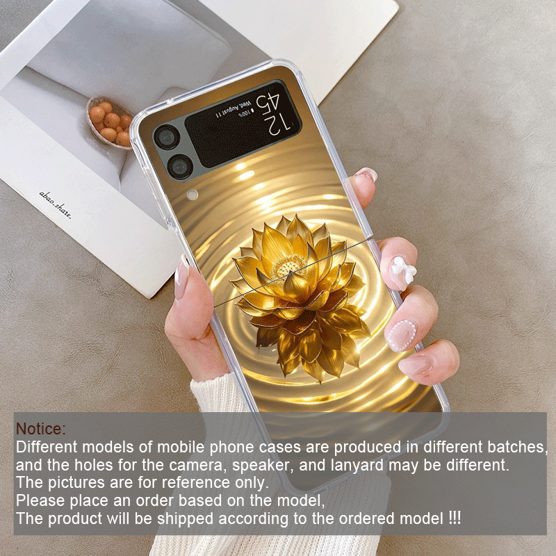 Creative Golden Lotus Flower P - Phone Cases Z Flip 7 评论和价格