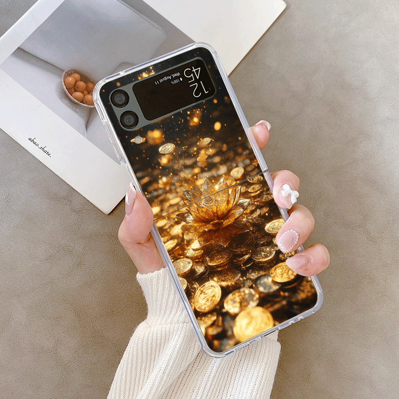 Creative Golden Lotus Flower P - Phone Cases Z Flip 7 评论和价格