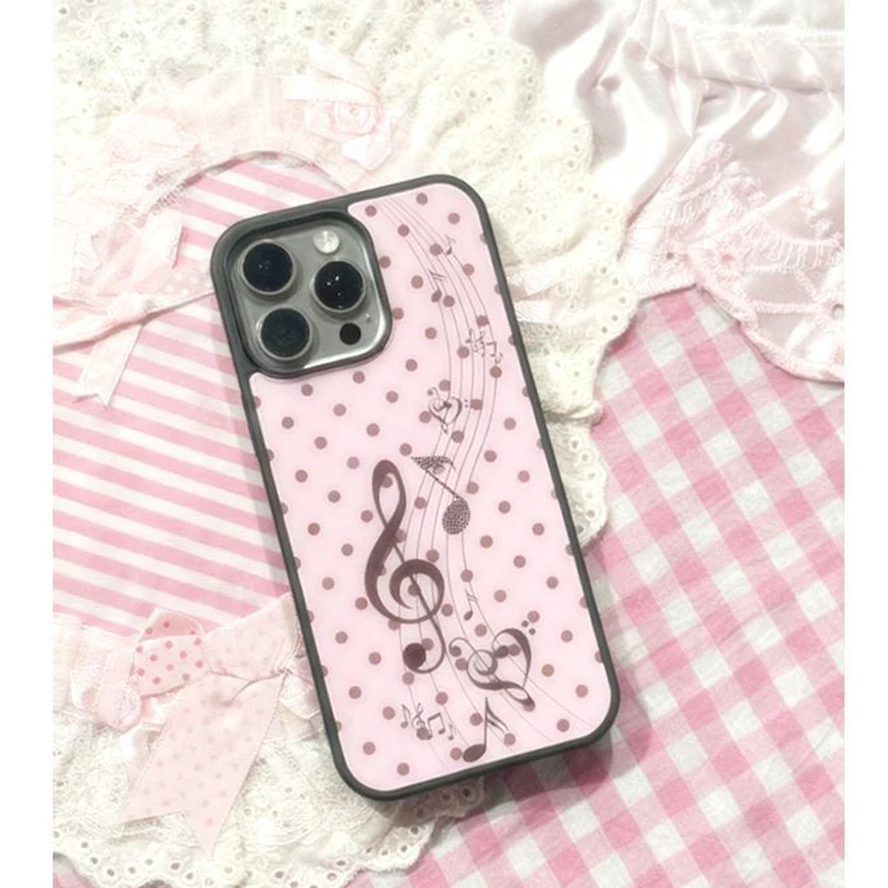 Korean ins Pink Brown Polka Do - Phone Cases For Girls 评论和价格