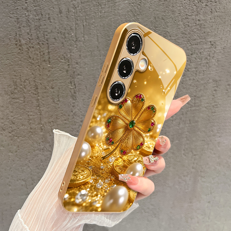 Colorful Gem Four-leaf Pattern - Phone Cases Protective 评论和价格