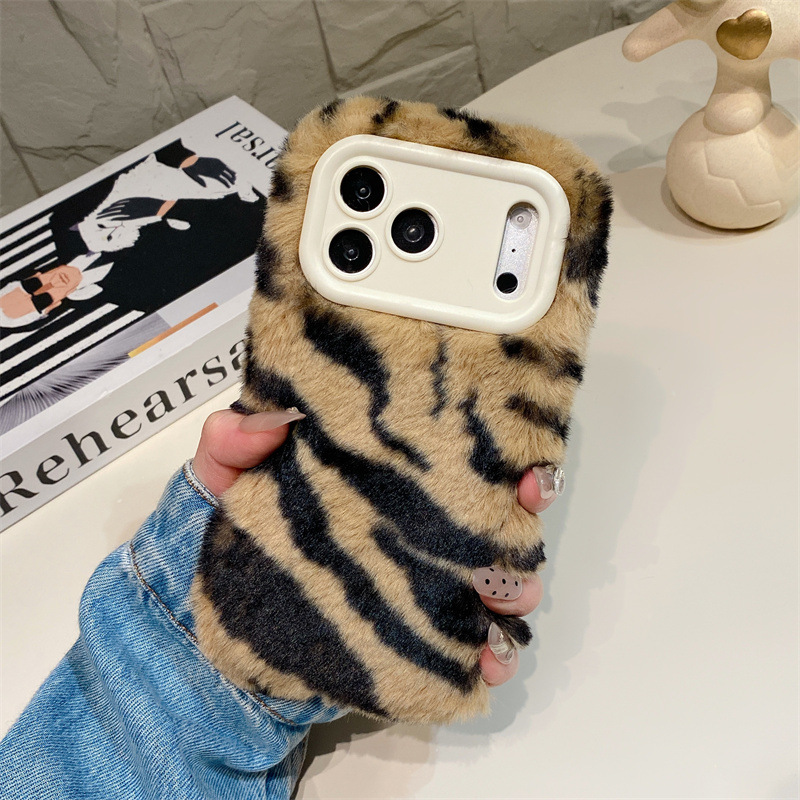 Luxury Zebra Pattern Fluffy Pl - Phone Cases Luxury 评论和价格