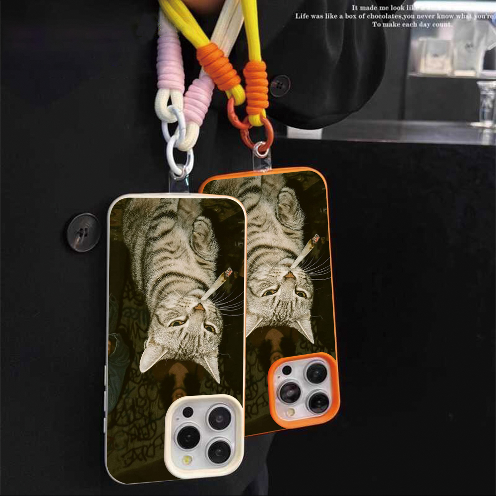 Smoking Kitten Strap Rope Phon - Phone Cases With Straps 评论和价格