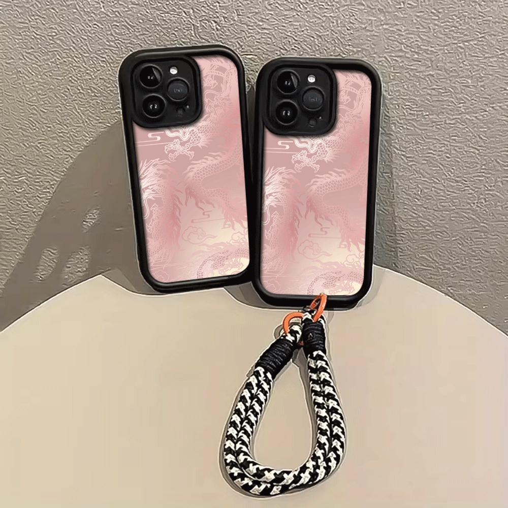 Pale White Dragon Pattern Stra - Phone Cases With Straps 评论和价格