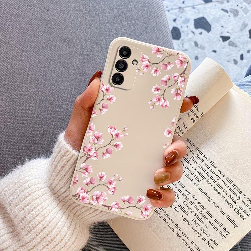 Pink Cherry Blossom Branch Pri - Phone Cases Pink 评论和价格