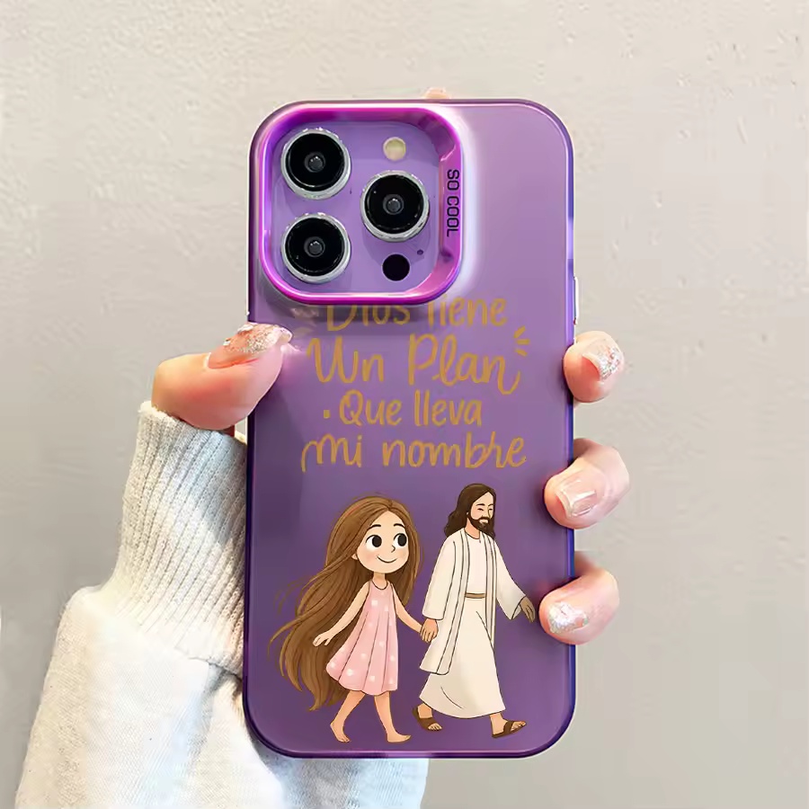 Cute Girl Walking With God Mat - Phone Cases For Girls 评论和价格