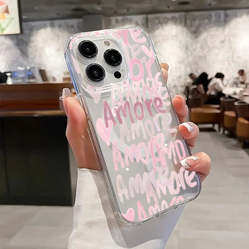 Amore-Love Romantic Pink Lette - Phone Cases Pink 评论和价格