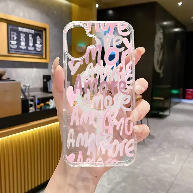 Amore-Love Romantic Pink Lette - Phone Cases Pink 评论和价格