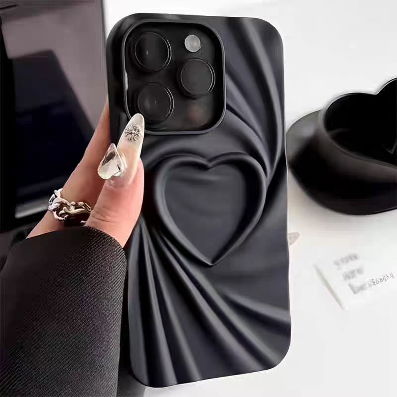 Fashion Fold Wrinkle 3D Love H - Phone Cases Dior 评论和价格