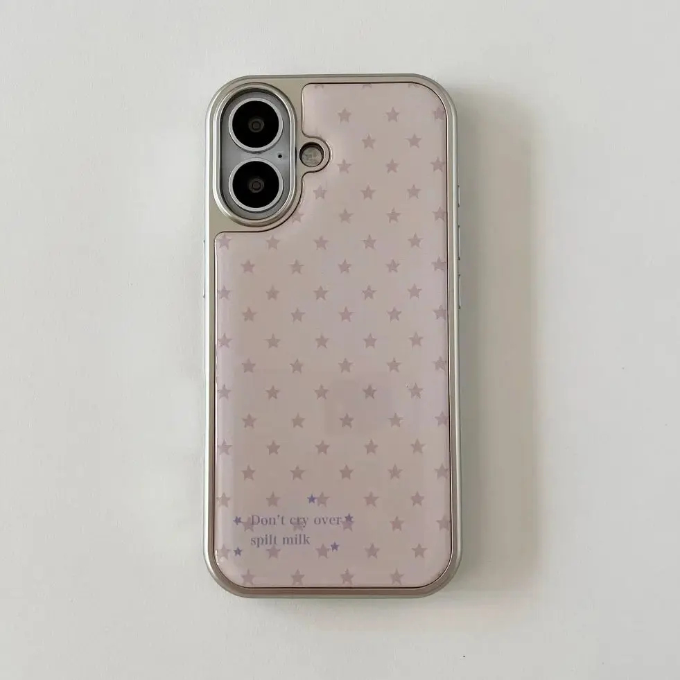 Korean Ins Girl Heart Pink Sta - Phone Cases For Girls 评论和价格
