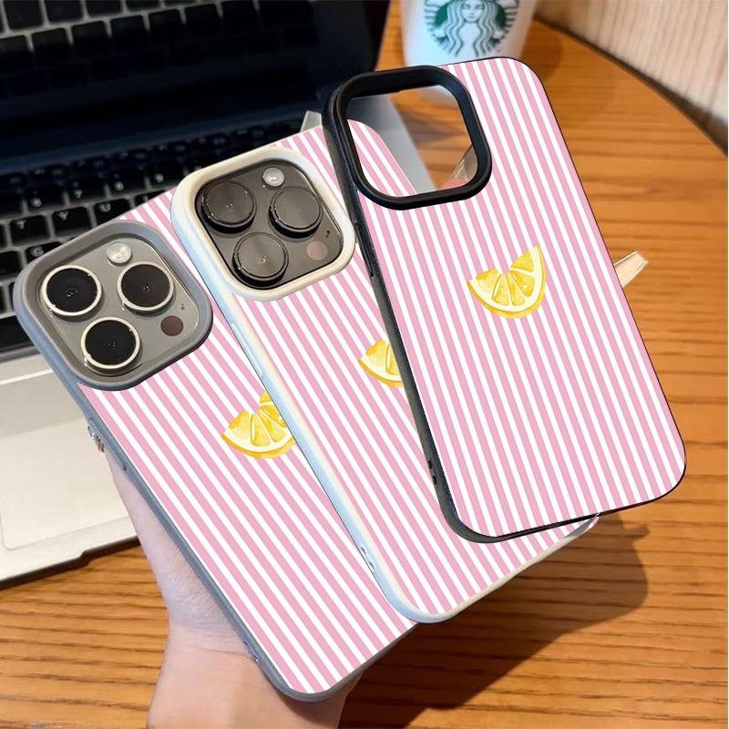 Orange Pink and White Stripes  - Phone Cases Pink 评论和价格