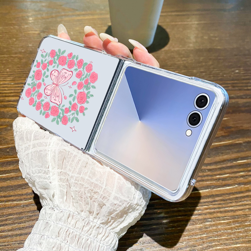 Pink Flowers Pattern Phone Cas - Phone Cases Z Flip 7 评论和价格