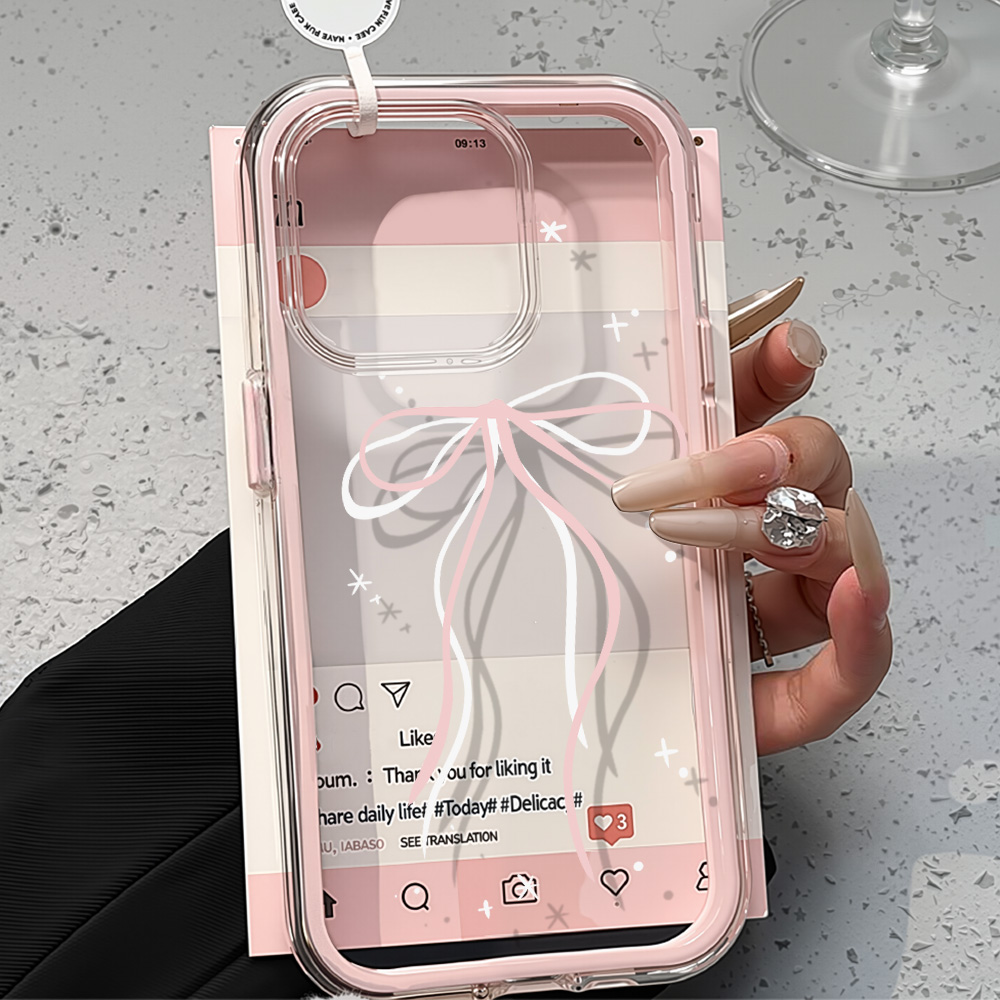 2in1 Pink Flower Case For iPho - Phone Cases Pink 评论和价格