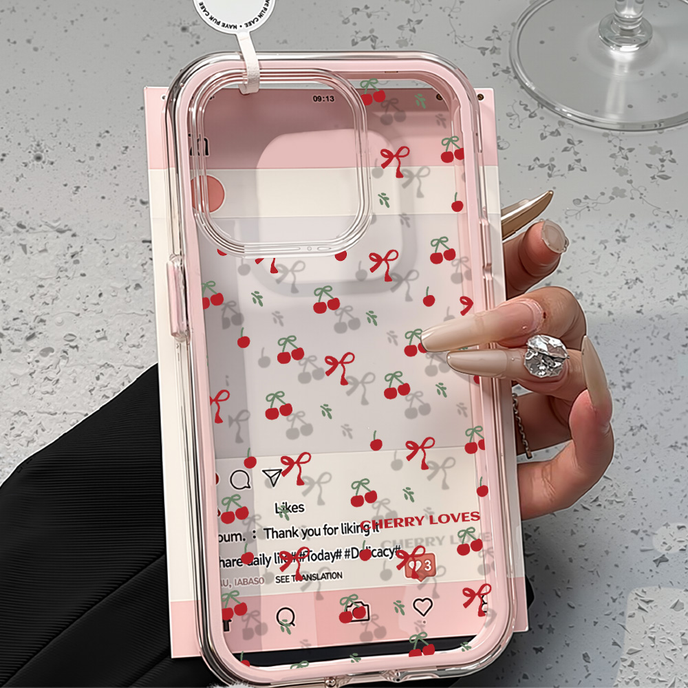2in1 Pink Flower Case For iPho - Phone Cases Pink 评论和价格