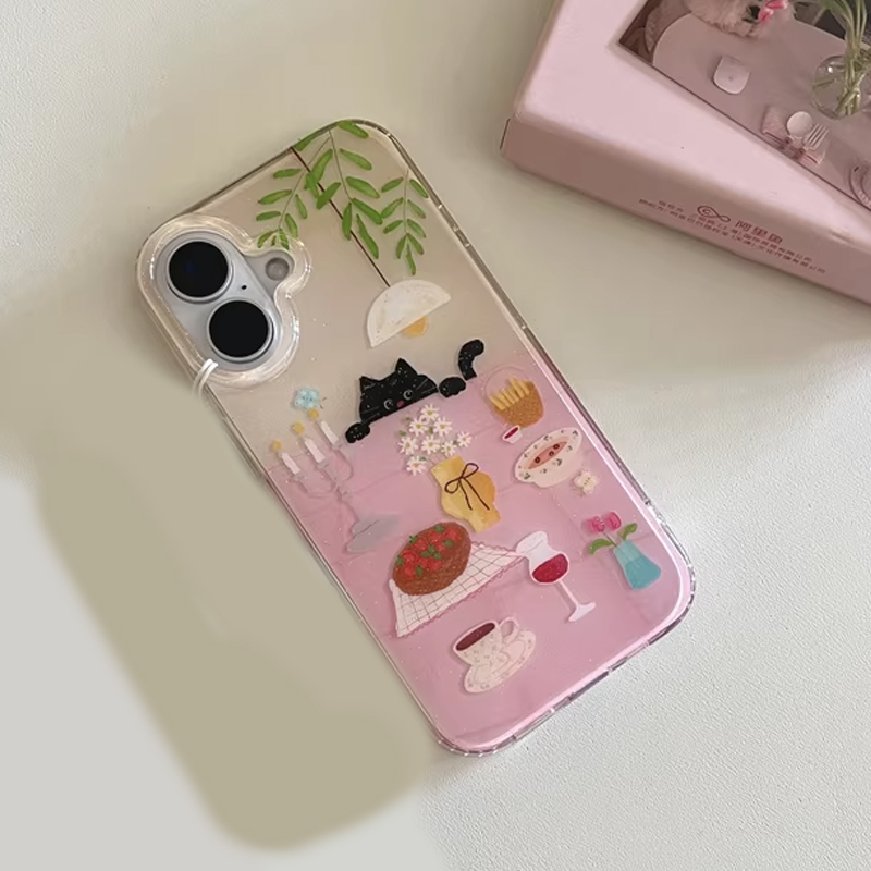 Ins Girl Cute Dining Table Lit - Phone Cases For Girls 评论和价格