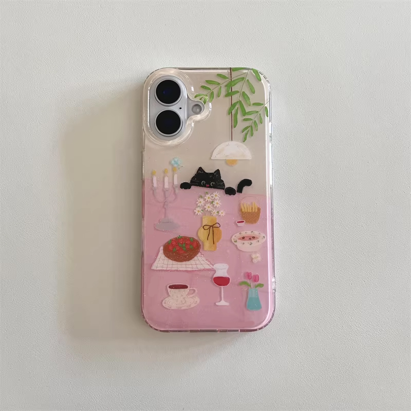 Ins Girl Cute Dining Table Lit - Phone Cases For Girls 评论和价格
