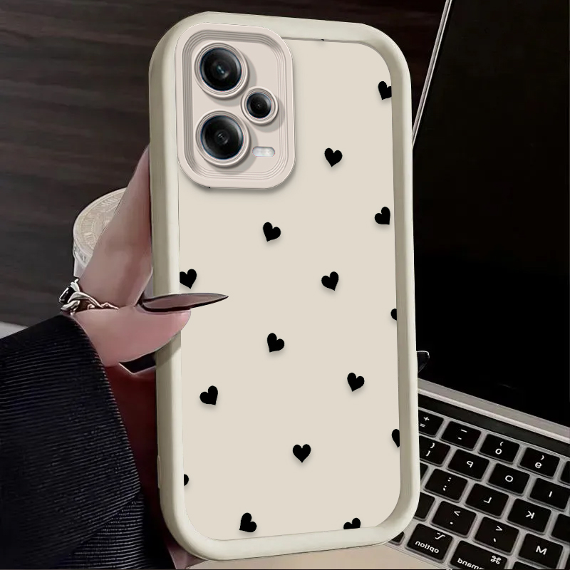 Black Love Heart Bowknot Phone - Phone Cases Redmi 评论和价格