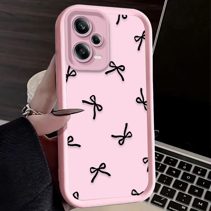 Black Love Heart Bowknot Phone - Phone Cases Redmi 评论和价格