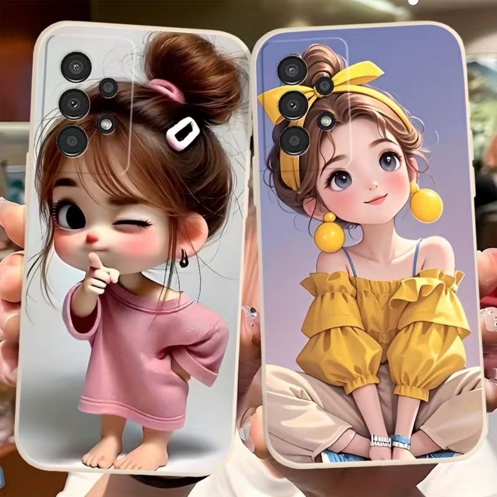Cute Cartoon Girl Pattern Desi - Phone Cases For Girls 评论和价格