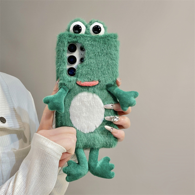Plush Frog Phone Case, Cute Gr - Phone Cases Protective 评论和价格