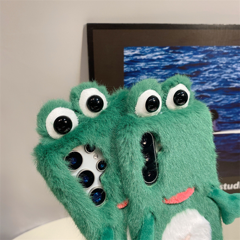 Plush Frog Phone Case, Cute Gr - Phone Cases Protective 评论和价格