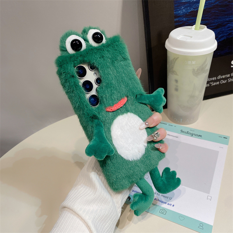 Plush Frog Phone Case, Cute Gr - Phone Cases Protective 评论和价格