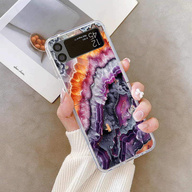 Artistic Colorful Marble Textu - Phone Cases Z Flip 7 评论和价格